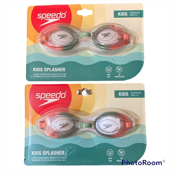 Speedo Splasher Goggles Kids Ages 3-8 Anti Fog UV Protection - Picture 1 of 6